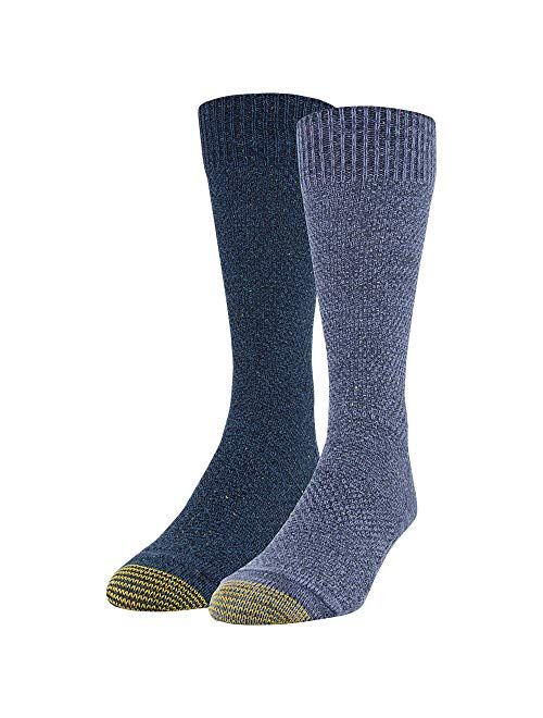 Gold Toe Men's Lodge Sustainable Crew Socks, 2 Pairs
