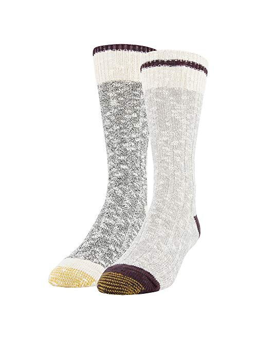 Gold Toe Men's Lodge Sustainable Crew Socks, 2 Pairs