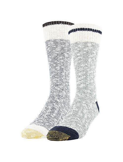 Gold Toe Men's Lodge Sustainable Crew Socks, 2 Pairs