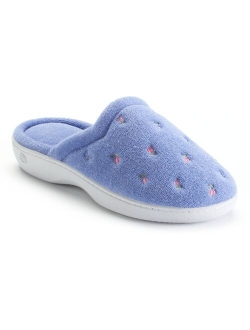 Women's Signature Terry Floral-Embroidered Slipper