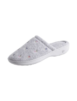 Women's Signature Terry Floral-Embroidered Slipper