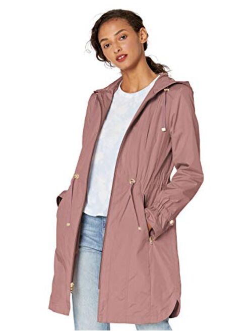 Cole Haan womens Hooded Anorack Rain Coat