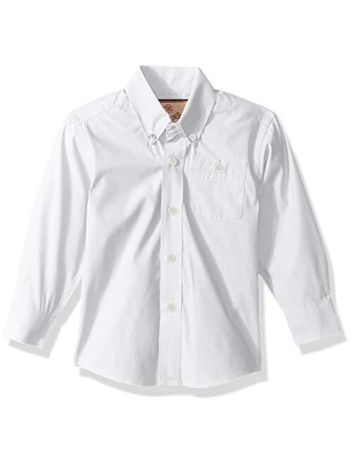 Wrangler Boys' Classic One Pocket Long Sleeve Button Shirt