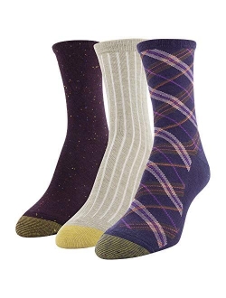 Women's Designer Collection Crew Socks, 3 Pairs