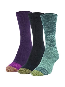 Women's Designer Collection Crew Socks, 3 Pairs