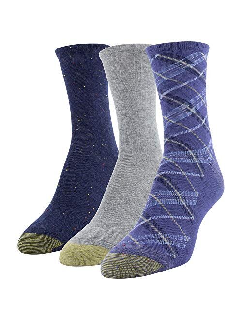 Gold Toe Women's Designer Collection Crew Socks, 3 Pairs