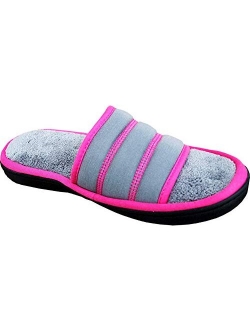 Women's Terry Jersey Selena Slide Slippers | Indoor or Outdoor Memory Foam Slipper with 360 Comfort