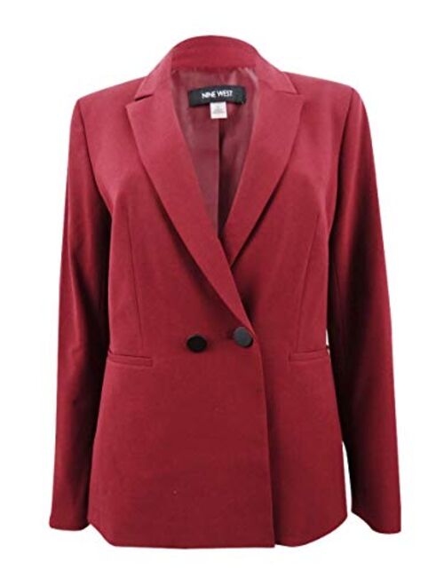 NINE WEST Women's 1 Button Notch Collar Stretch Jacket