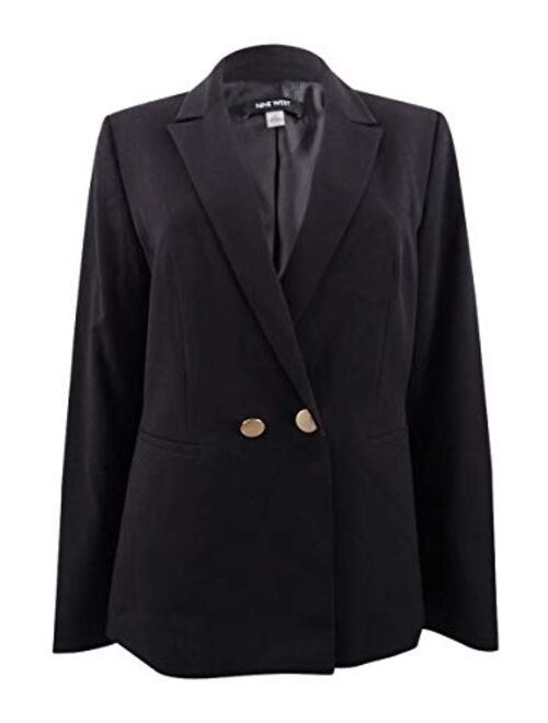 NINE WEST Women's 1 Button Notch Collar Stretch Jacket