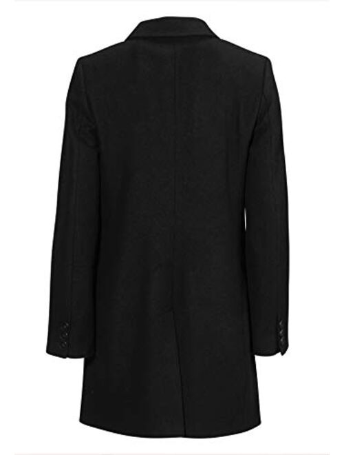 ellos Women's Plus Size Long Wool Blend Blazer