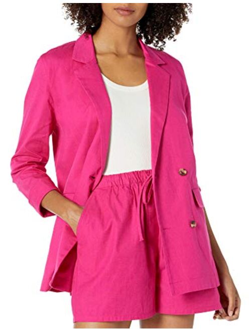 The Drop Women's Irene Loose-Fit Double Breasted Blazer