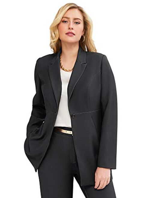 Jessica London Women's Plus Size Bi-Stretch Blazer Professional Jacket