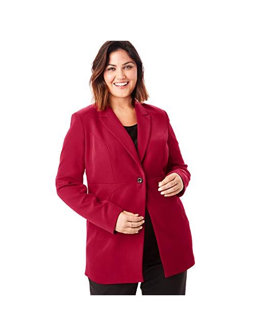 Jessica London Women's Plus Size Bi-Stretch Blazer Professional Jacket