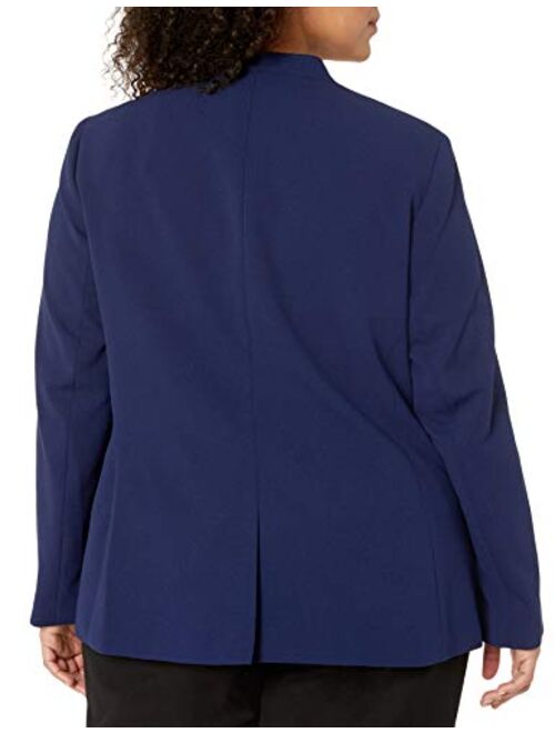 NINE WEST Women's 1 Button Stand Collar Jacket