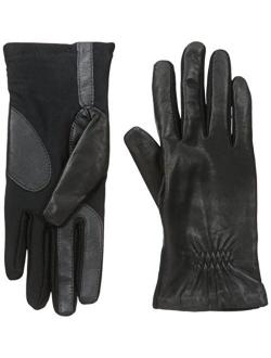 Women's Smartouch Stretch Leather Glove with Partial Back Gather