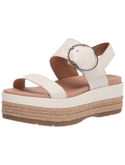 April Leather Espadrille Platform Sandals