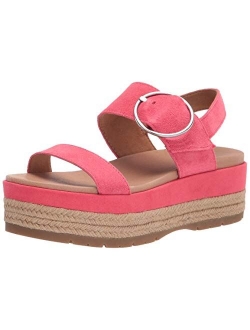 April Leather Espadrille Platform Sandals