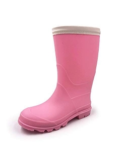 Kids Rain Shoes Easy On Rubber Rain Boots (Toddler/Little Kid/Big Kid)