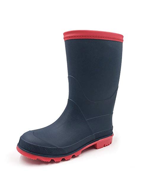 Amoji Kids Rain Shoes Easy On Rubber Rain Boots (Toddler/Little Kid/Big Kid)