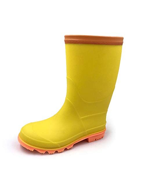 Amoji Kids Rain Shoes Easy On Rubber Rain Boots (Toddler/Little Kid/Big Kid)