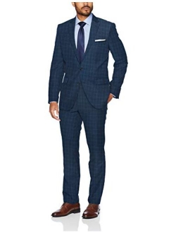 New York Men's Slim Fit Stretch Wool Suit