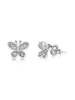 Chanteur Crystal Butterfly Kids Baby Girl Earrings with Swarovski Elements