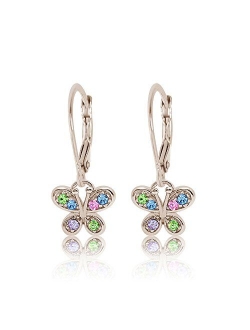 Chanteur Crystal Butterfly Kids Baby Girl Earrings with Swarovski Elements