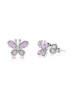 Chanteur Crystal Butterfly Kids Baby Girl Earrings with Swarovski Elements