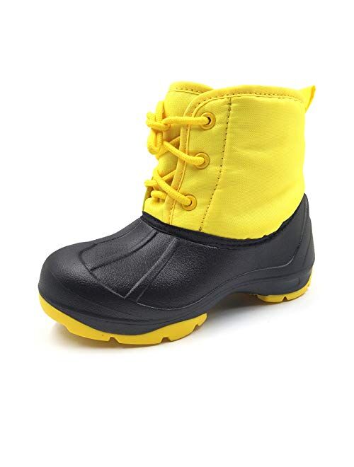 Amoji Boy Outdoor Winter Boots Girl Snow Shoes Waterproof for Little Kids/Big Kids