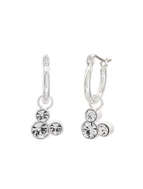 Disney Minnie Mouse Birthstone Jewelry for Women and Girls, Minnie Mouse Crystal Hoop Earrings