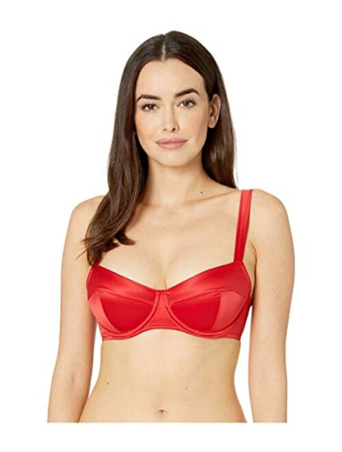 DKNY Women's Satin Balconette Statement Bra