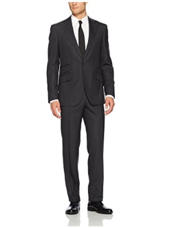 Men's Heams Modern Fit 2 Button Notch Lapel Side Vent Suit