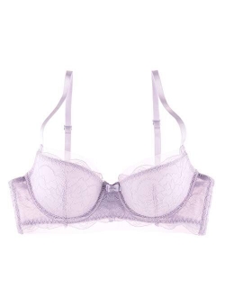 Undies.com Women's Classic Mesh and Lace Balconette Everyday Bra