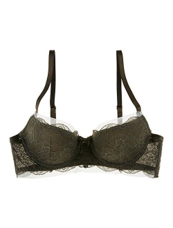 Undies.com Women's Classic Mesh and Lace Balconette Everyday Bra