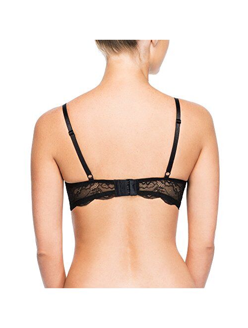 Undies.com Women's Classic Mesh and Lace Balconette Everyday Bra