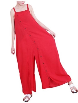 Zoulee Women's Sleeveless Harem Jumpsuits Wide Leg Overalls