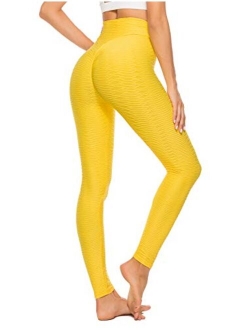 Women's High Waist Yoga Pants Scrunched Booty Leggings Workout Running Butt Enhance Textured Tights