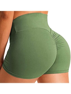 Workout Booty Shorts for Women Scrunch Butt Lifting Yoga Short High Waist Sports Lounge Leggings