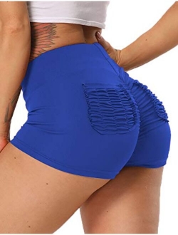 Workout Booty Shorts for Women Scrunch Butt Lifting Yoga Short High Waist Sports Lounge Leggings