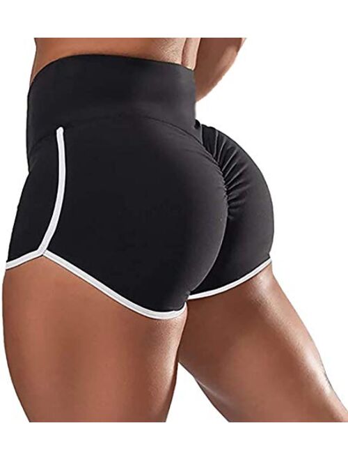 SEASUM Workout Booty Shorts for Women Scrunch Butt Lifting Yoga Short High Waist Sports Lounge Leggings