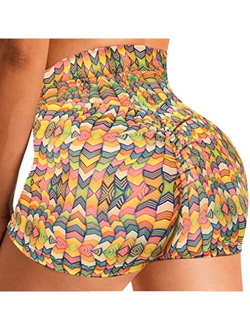 SEASUM Workout Booty Shorts for Women Scrunch Butt Lifting Yoga Short High Waist Sports Lounge Leggings