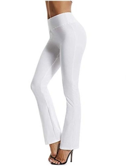 Women's Boot-Cut Yoga Pants Bootleg Casual Workout Pants Stretch Comfy Soft High Waist Tummy Control