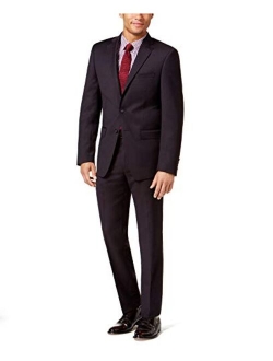 Mens Textured Two Button Formal Suit