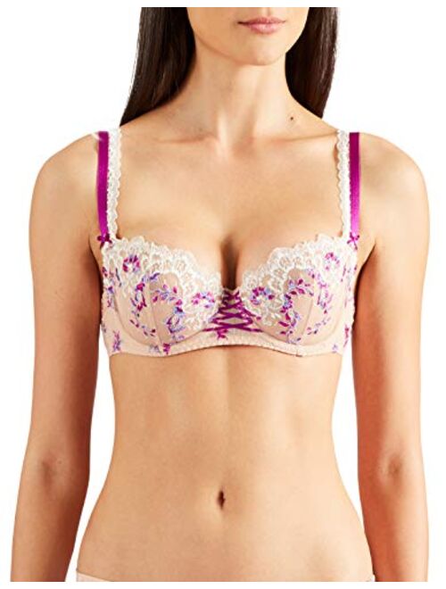 Aubade Women's Romance D'eté Half-Cup Floral Embroidery Bra Balconette