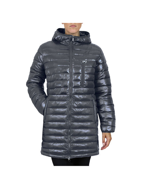 GBH Womens Classic Long Puffer Jacket With Hood