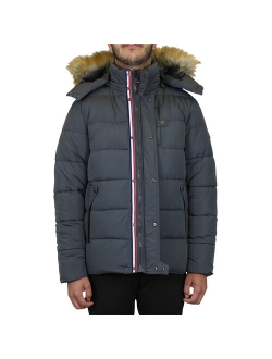 Men's Heavyweight Bomber Parka Zip Jacket With Detachable Hood