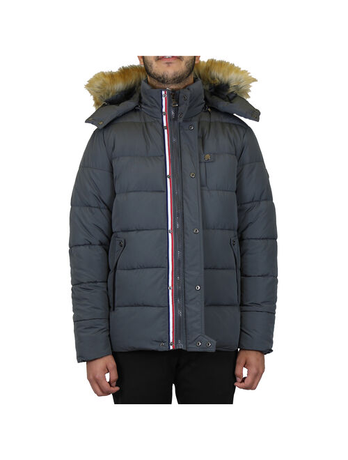 GBH Men's Heavyweight Bomber Parka Zip Jacket With Detachable Hood