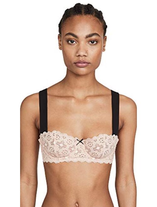 Fleur du Mal Women's Crochet Lace Balconette Bra