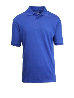 Mens Short Sleeve Pique Polo Shirts Uniform Fitted