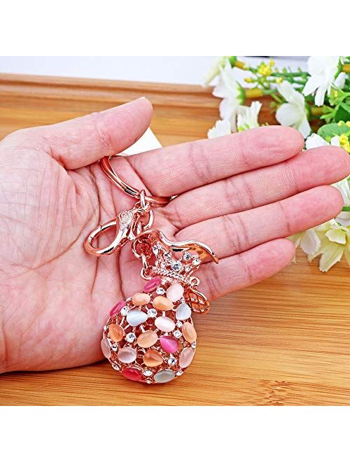 HQQ Car Key Ring Pendant Money Bag Key Chain Birthday for Girlfriend